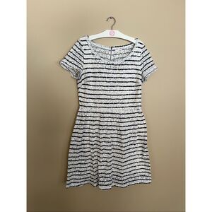 Maison Jules White With Blue Stripes Dress Woman’s Size Large